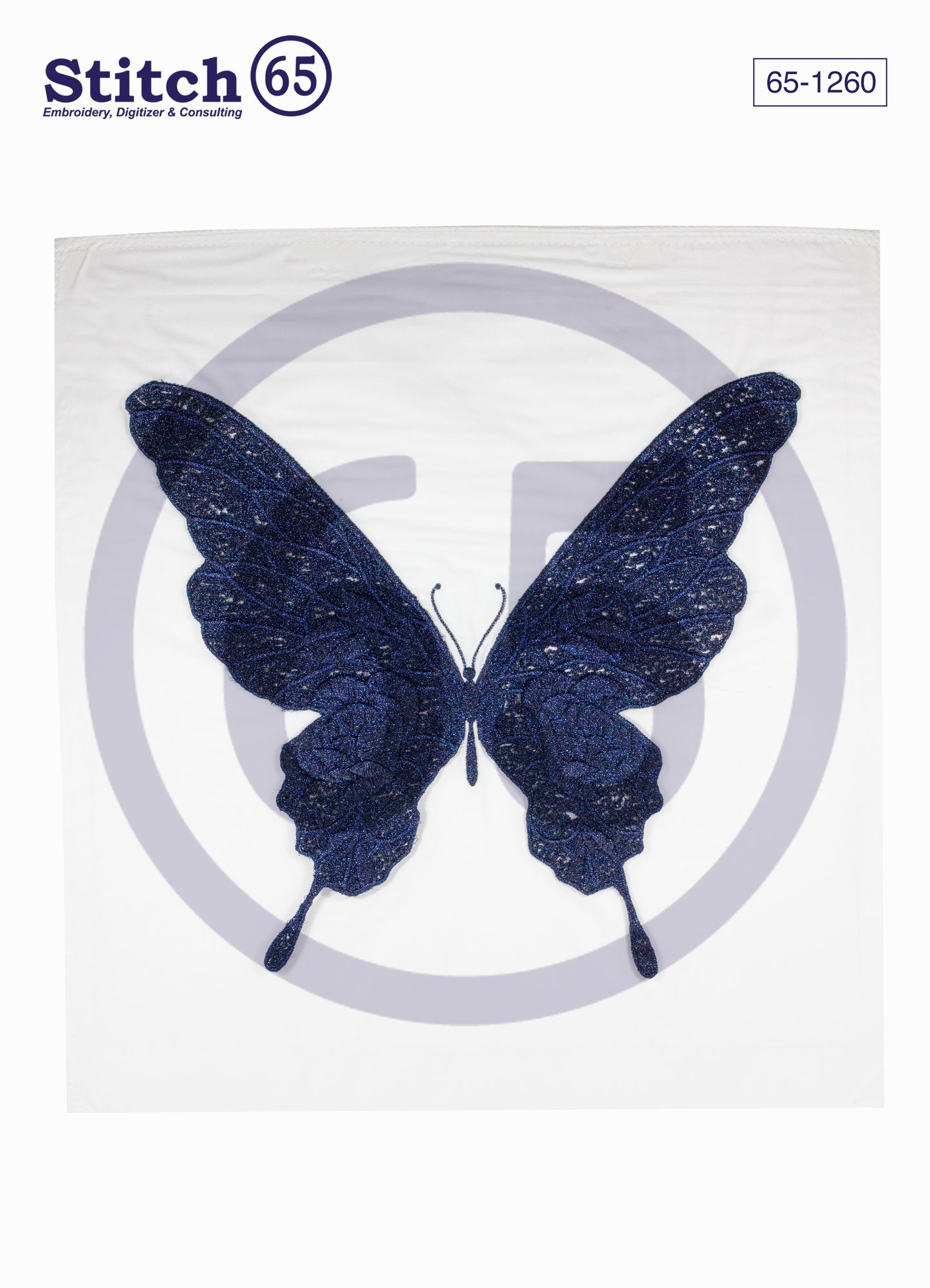 MACRAME LUREX YARN BUTTERFLY PANEL