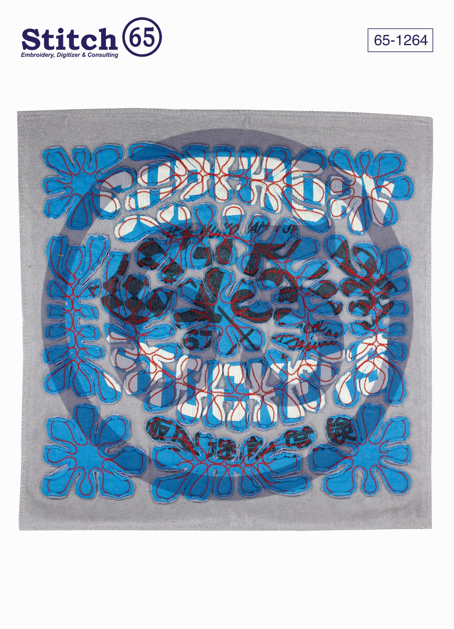 RECYCLED JERSEY EMBROIDERY PANEL